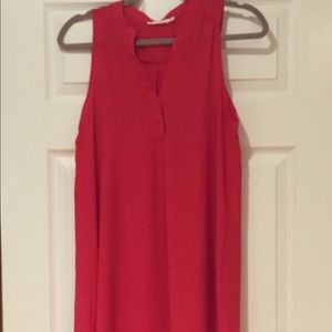 Lush Red Sleelveless Shift Dress